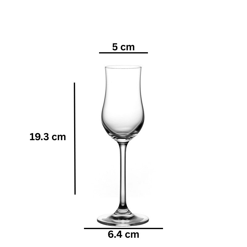 SmartServe 100ml Stemmed Sherry Glasses Set of 6 | Lead-Free Snifter Glasses for Whiskey, Scotch, Grappa, Cognac, Liqueurs, Dessert Wines & Spirits | Premium Antique Style Gift