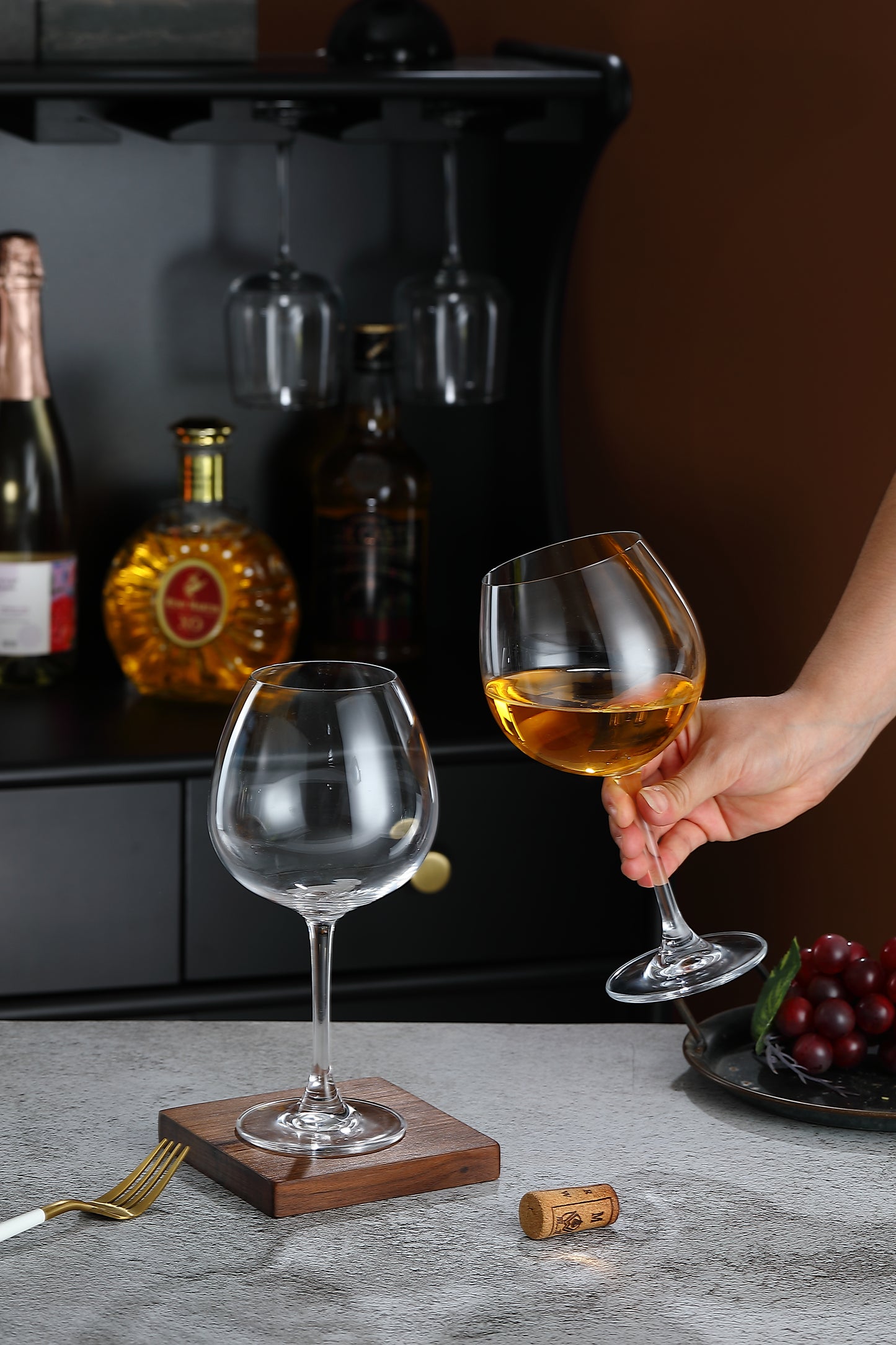 SmartServe Large Gin Goblets Set of 6 – 680ml Balloon Glasses for Gin and Tonic, Cocktails, Wine – Lead-Free, Premium Barware for Home, Parties, and Entertaining