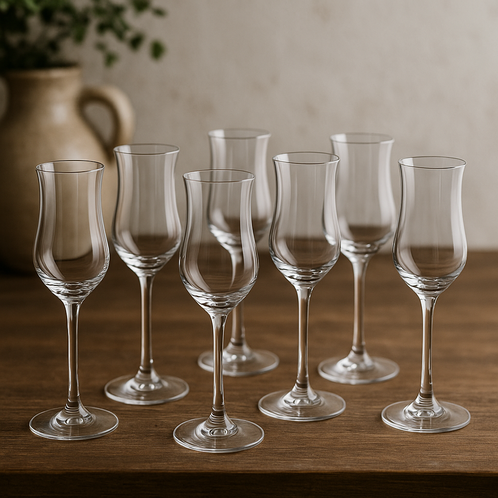 SmartServe 100ml Stemmed Sherry Glasses Set of 6 | Lead-Free Snifter Glasses for Whiskey, Scotch, Grappa, Cognac, Liqueurs, Dessert Wines & Spirits | Premium Antique Style Gift