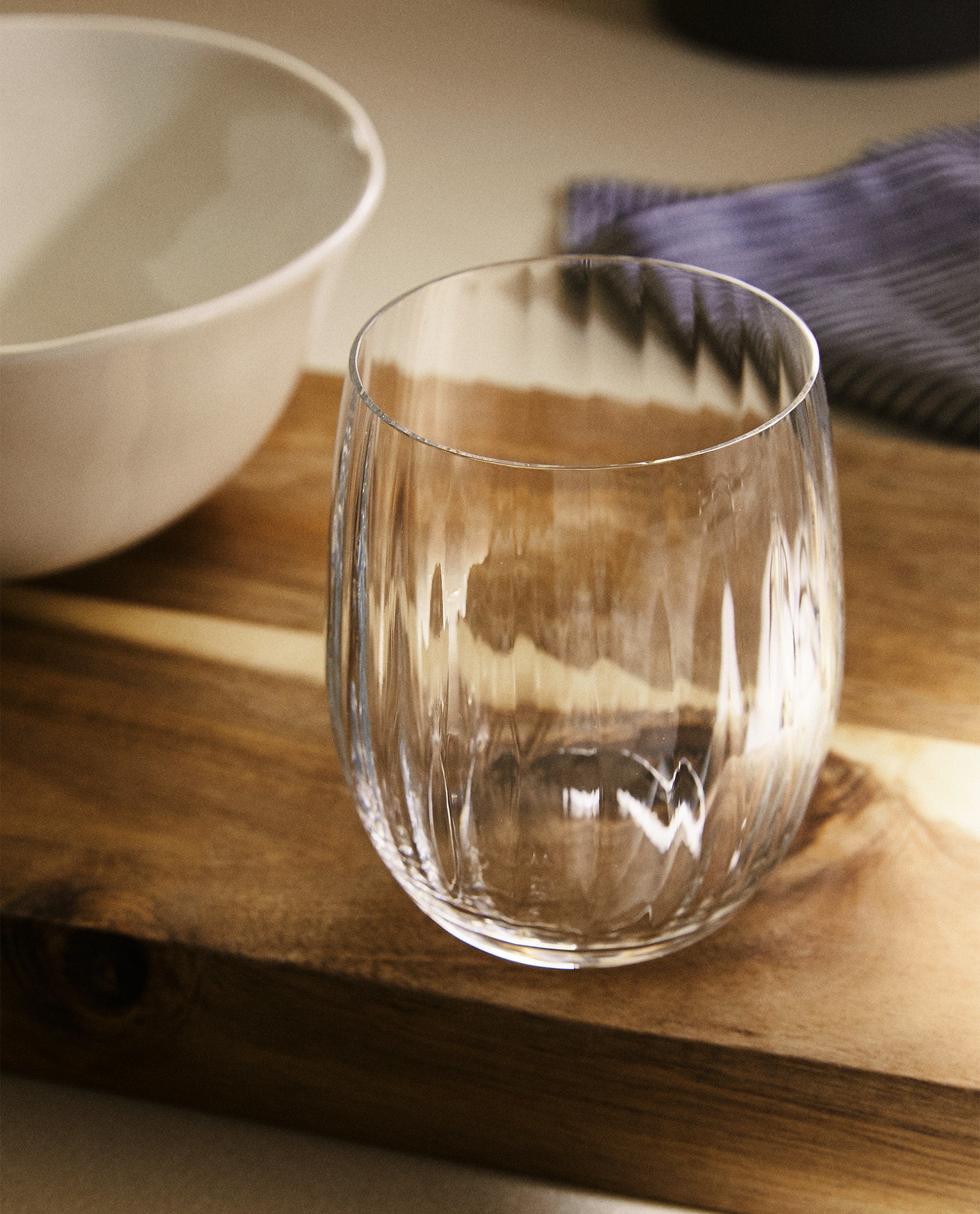 Close-up of Waterfall Crystal Whiskey Glass showcasing its precision-cut facets