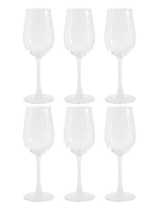 Smartserve Premium Crystal Wine Glass Set, 330ml, Set of 6