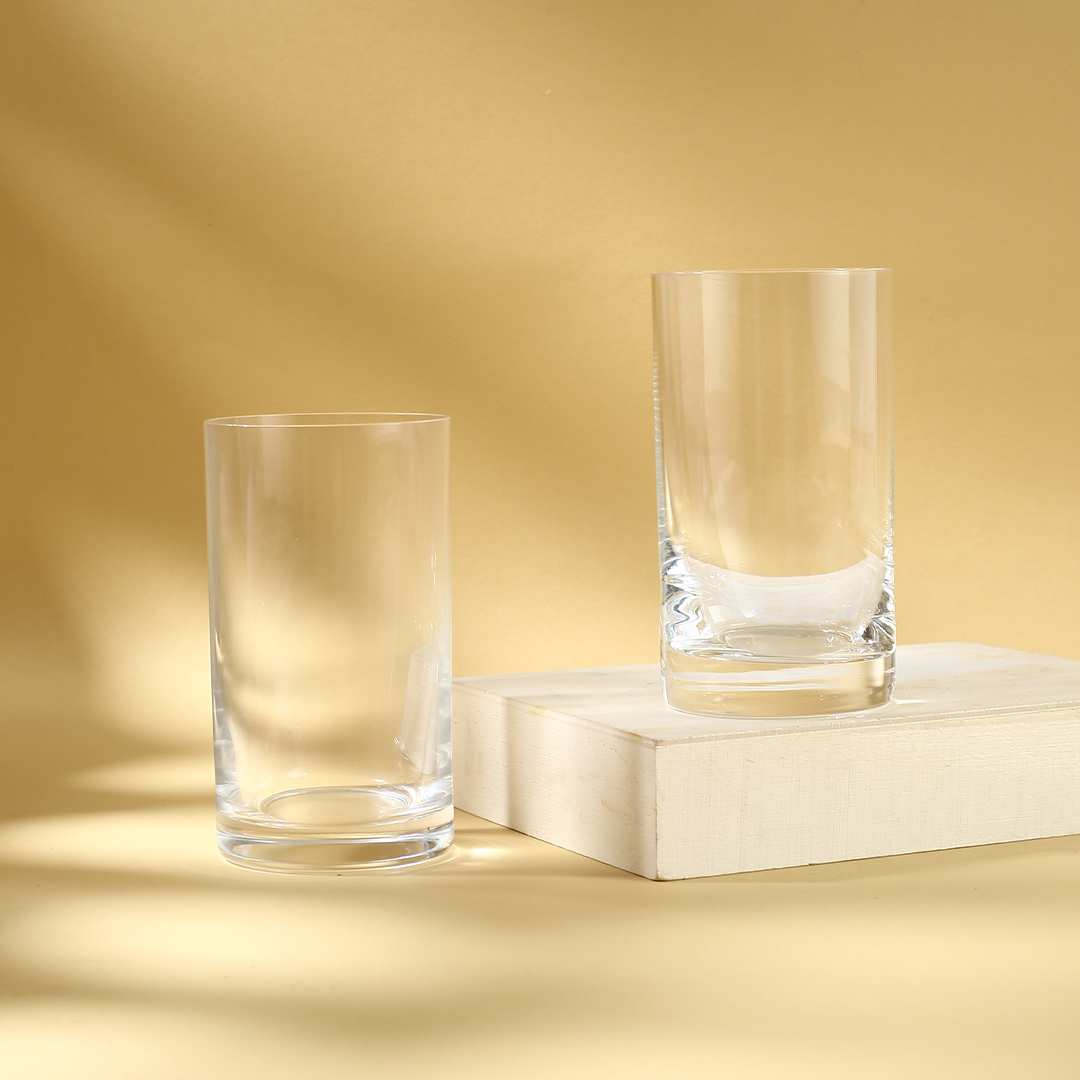 Smartserve Tall Barline Water/Juice/Cocktail/Mocktail Glass Set (275ml, Transparent) Set of 6