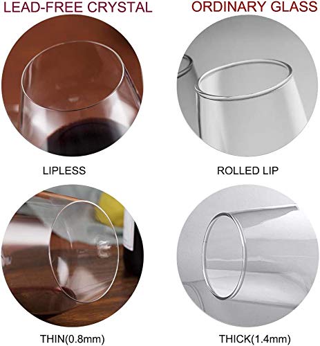 SmartServe Large Gin Goblets Set of 6 – 680ml Balloon Glasses for Gin and Tonic, Cocktails, Wine – Lead-Free, Premium Barware for Home, Parties, and Entertaining