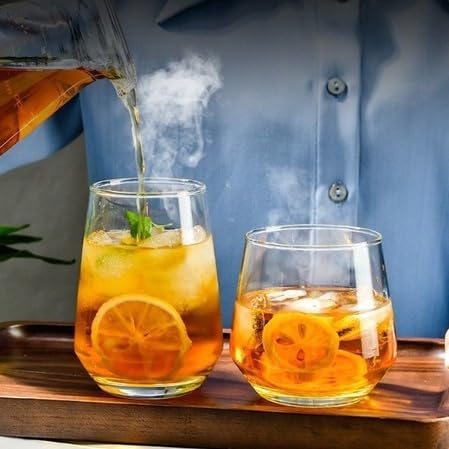 smart"serve" King Highball Glasses – Set of 6 (400ml) | Premium Tall Drinkware for Cocktails, Mocktails, Water & Juices | Elegant Clear Design