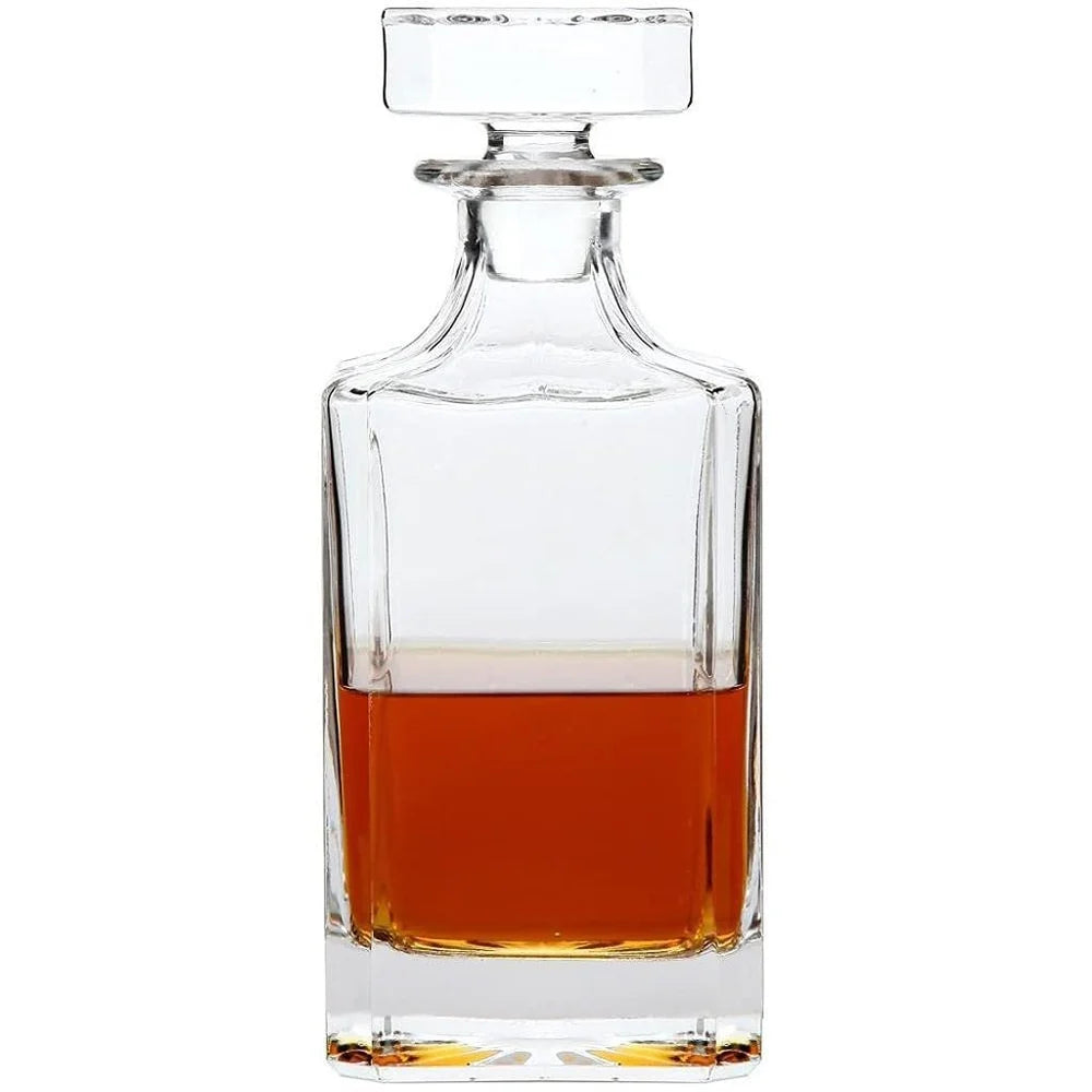 SmartServe Premium Whiskey Decanter 700ml – Lead-Free Decanter for Whisky, Scotch, Liquor, Vodka, Wine or Bourbon | Irish Cut, BPA-Free, Airtight Cap, Silicone Grip, Luxury Set of 1