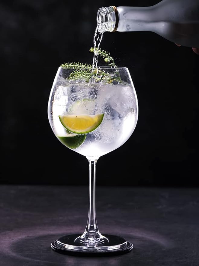 SmartServe Large Gin Goblets Set of 6 – 680ml Balloon Glasses for Gin and Tonic, Cocktails, Wine – Lead-Free, Premium Barware for Home, Parties, and Entertaining