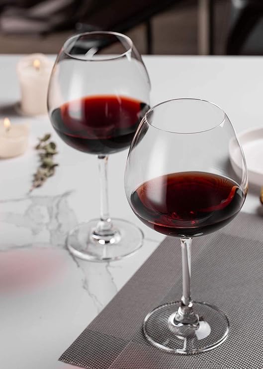 SmartServe Large Gin Goblets Set of 6 – 680ml Balloon Glasses for Gin and Tonic, Cocktails, Wine – Lead-Free, Premium Barware for Home, Parties, and Entertaining