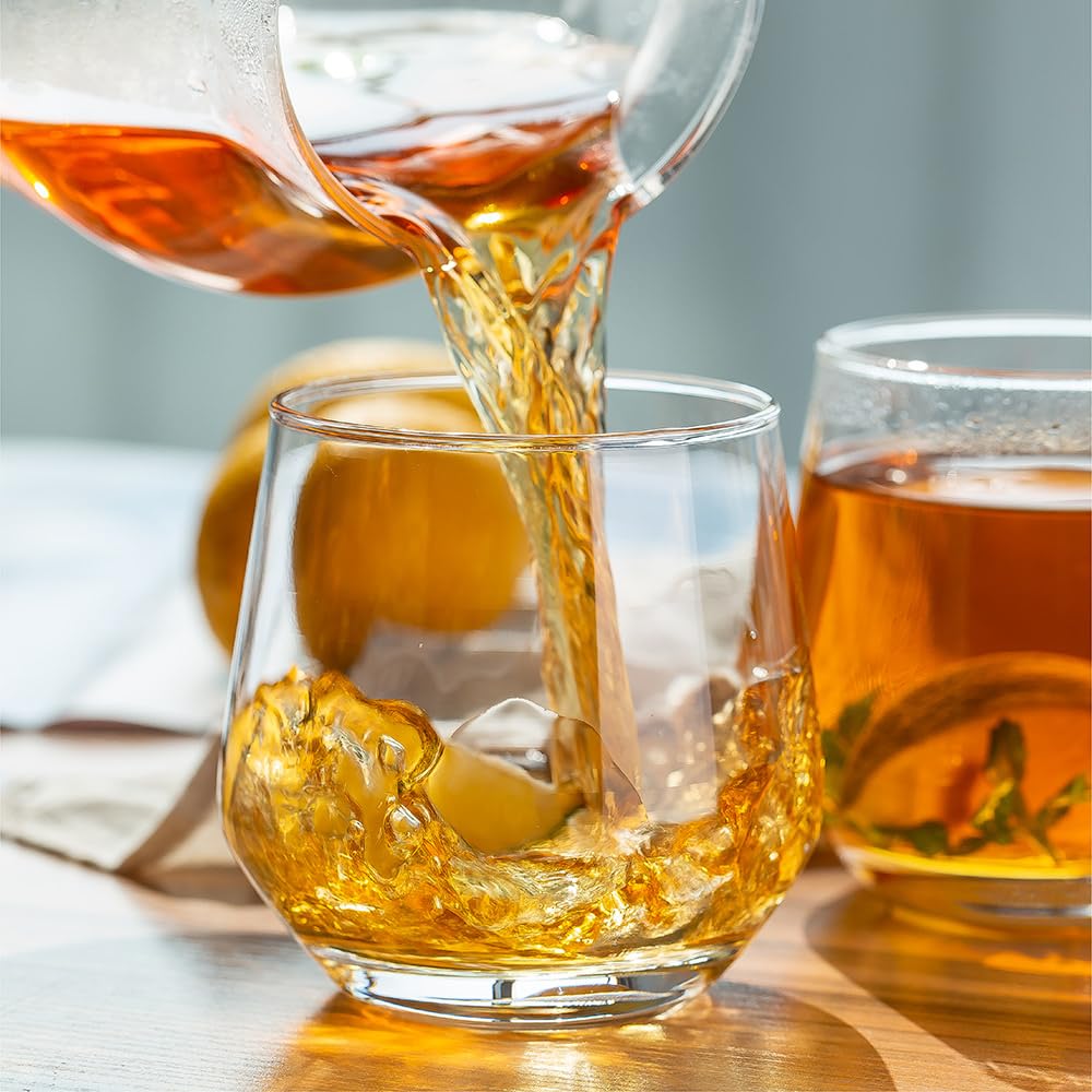 Premium crystal glassware for an elevated tasting experience.
