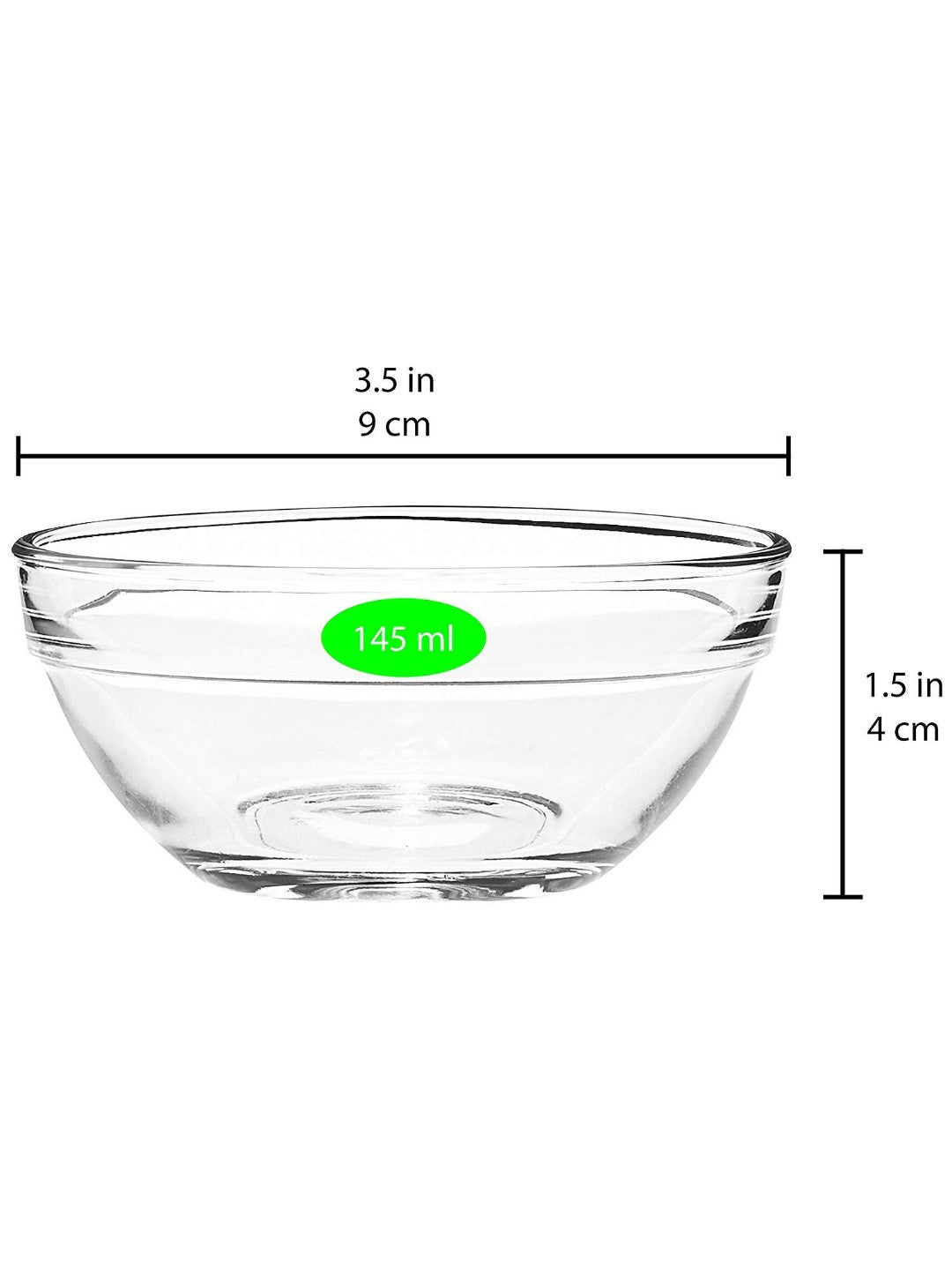 Clear Chutney Glass Bowl - Set Of 6