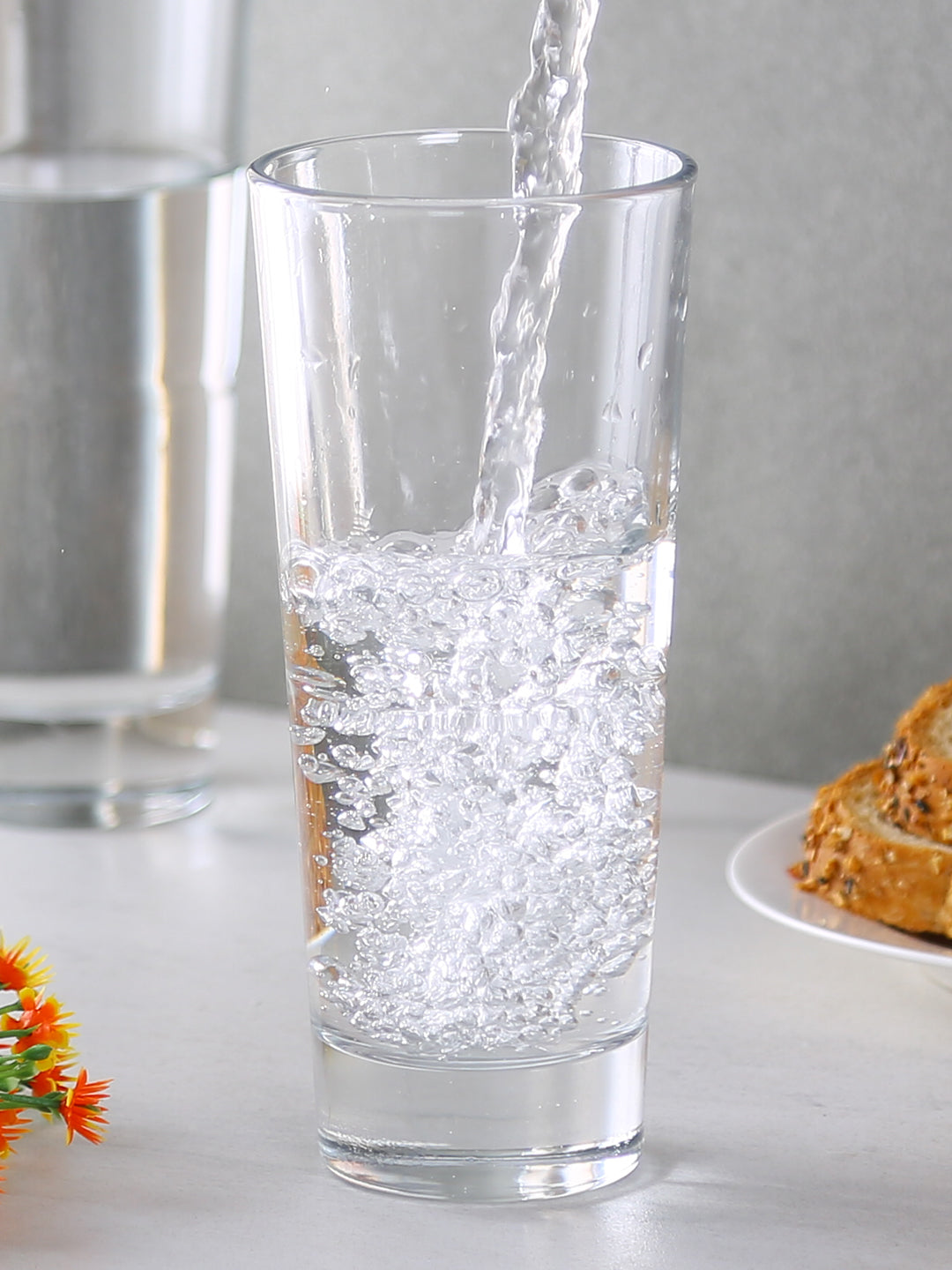 Highball glasses filled with refreshing drinks