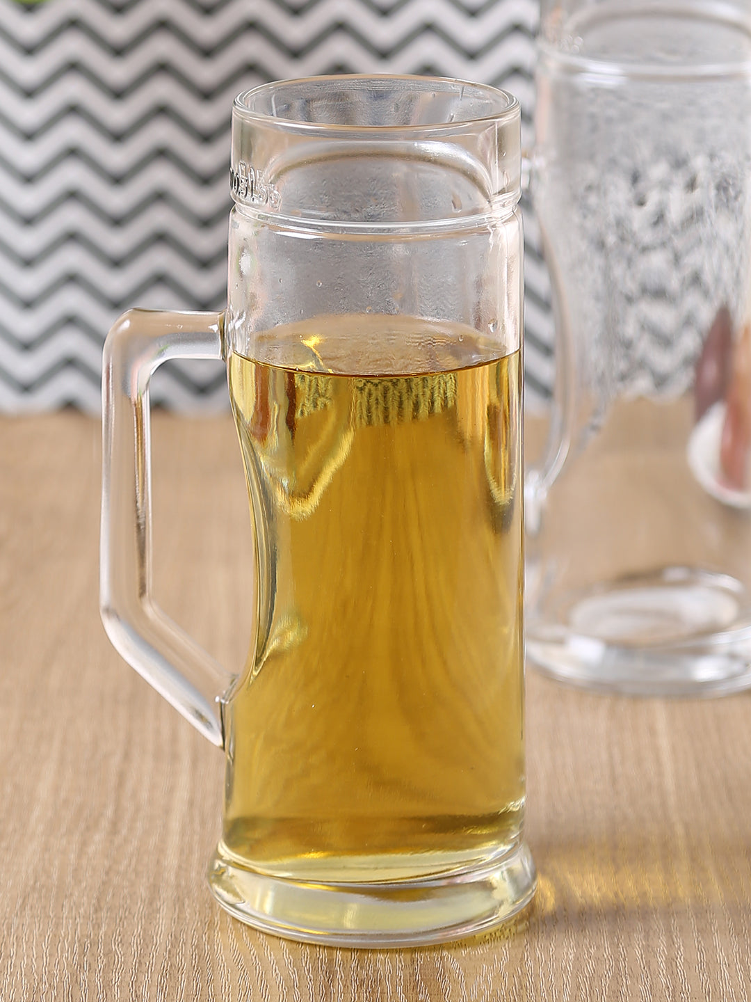 Elegant Beer Mug with Large Handles - Perfect for comfortable grip while drinking.