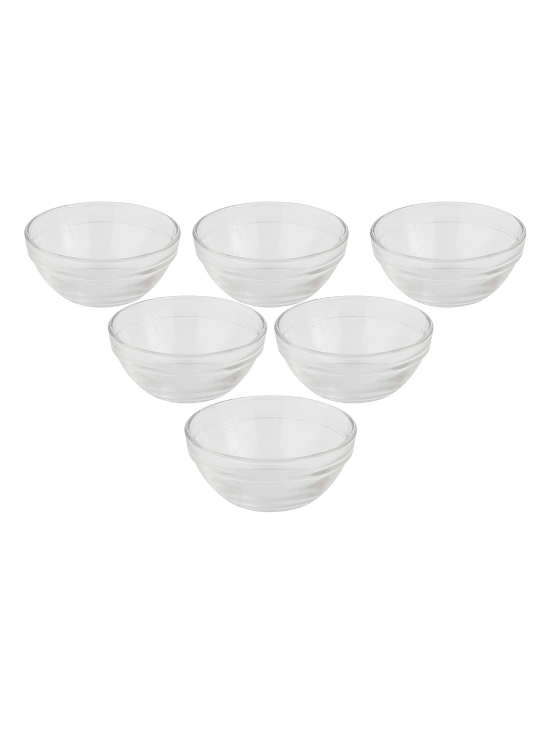 Stackable glass bowls