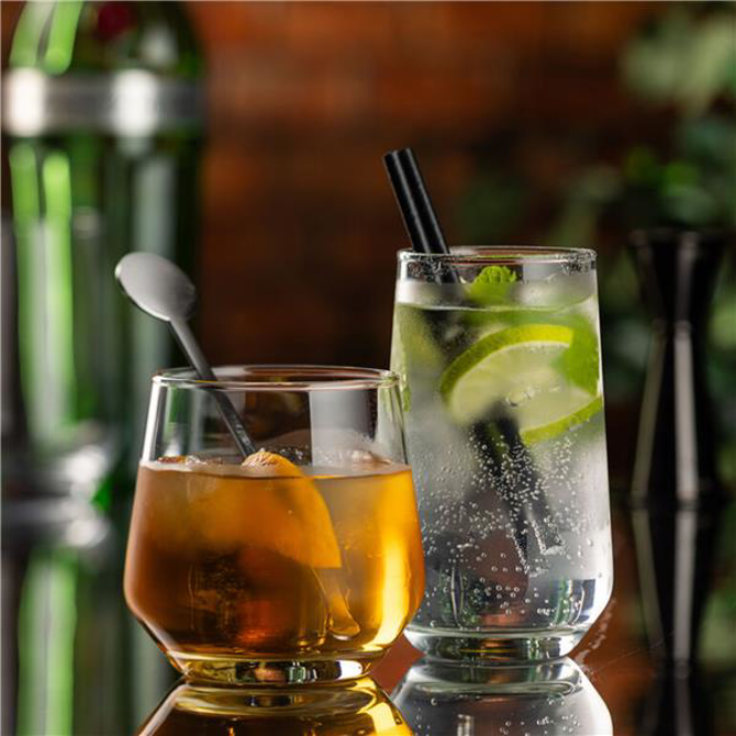 smart"serve" King Highball Glasses – Set of 6 (400ml) | Premium Tall Drinkware for Cocktails, Mocktails, Water & Juices | Elegant Clear Design