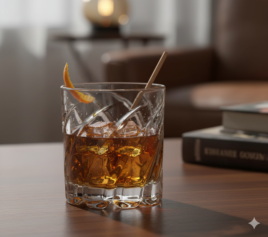 smart"serve" Dancing Base Whiskey Glasses 280 ml Set of 6 | Unique Rolling Crystal Glass for Scotch, Bourbon, Cocktails | Lead-Free, Dishwasher Safe, Premium Barware & Gift