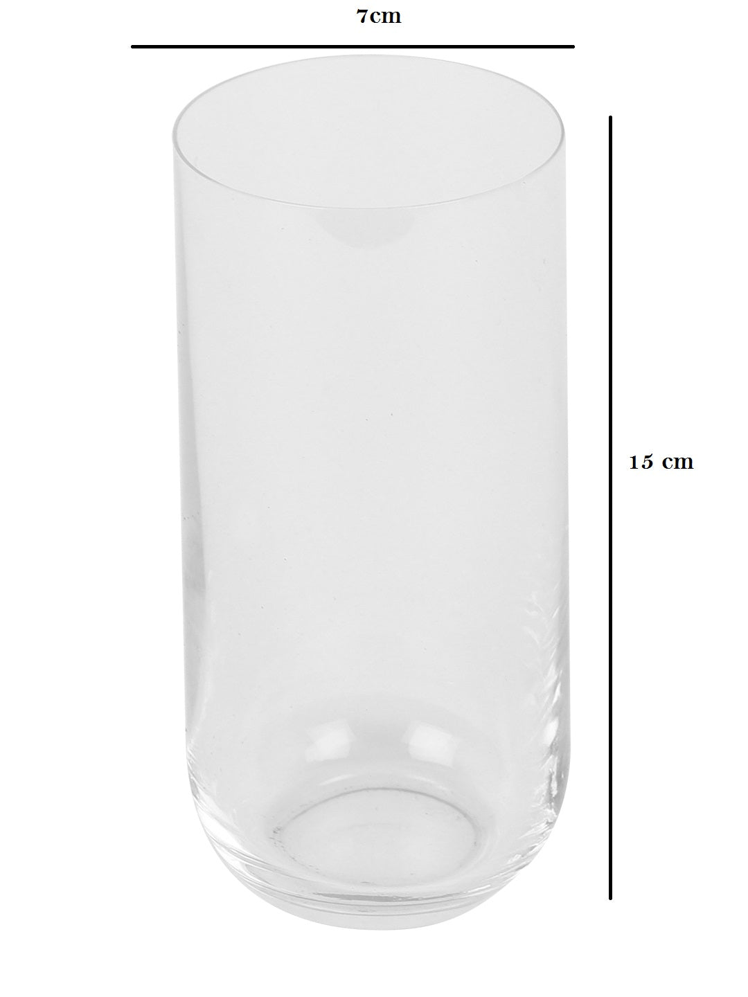 Dimensions of Durable Highball Glass Set - Crafted from premium-quality glass for long-lasting use.