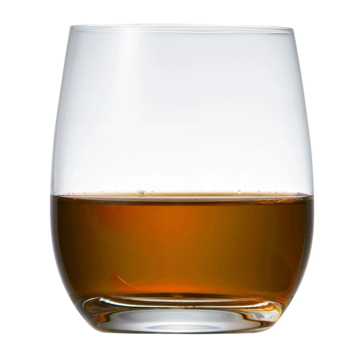 Oasis Oval Whiskey Glass with amber whiskey.