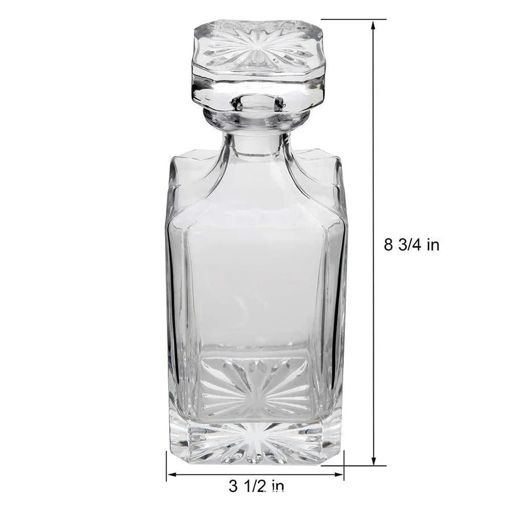 SmartServe Premium Whiskey Decanter 700ml – Lead-Free Decanter for Whisky, Scotch, Liquor, Vodka, Wine or Bourbon | Irish Cut, BPA-Free, Airtight Cap, Silicone Grip, Luxury Set of 1