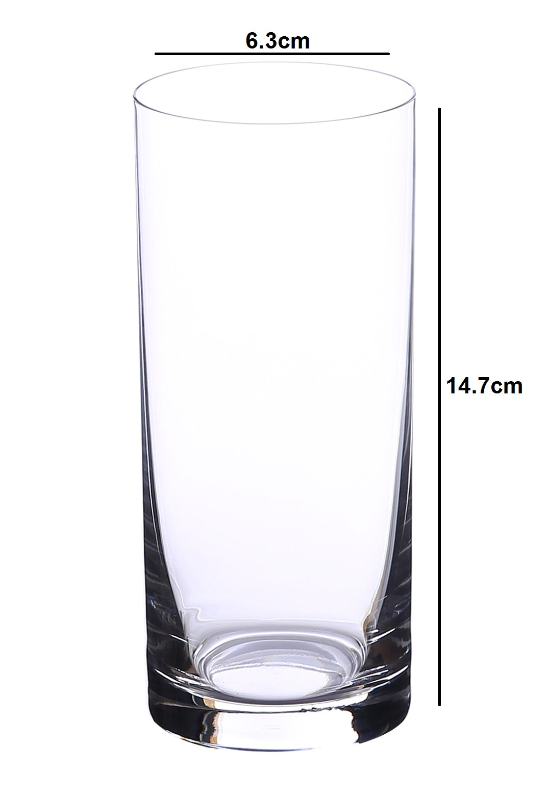 Dimensions of Lead-Free Crystal Highball Glass - Perfect addition to any home bar.