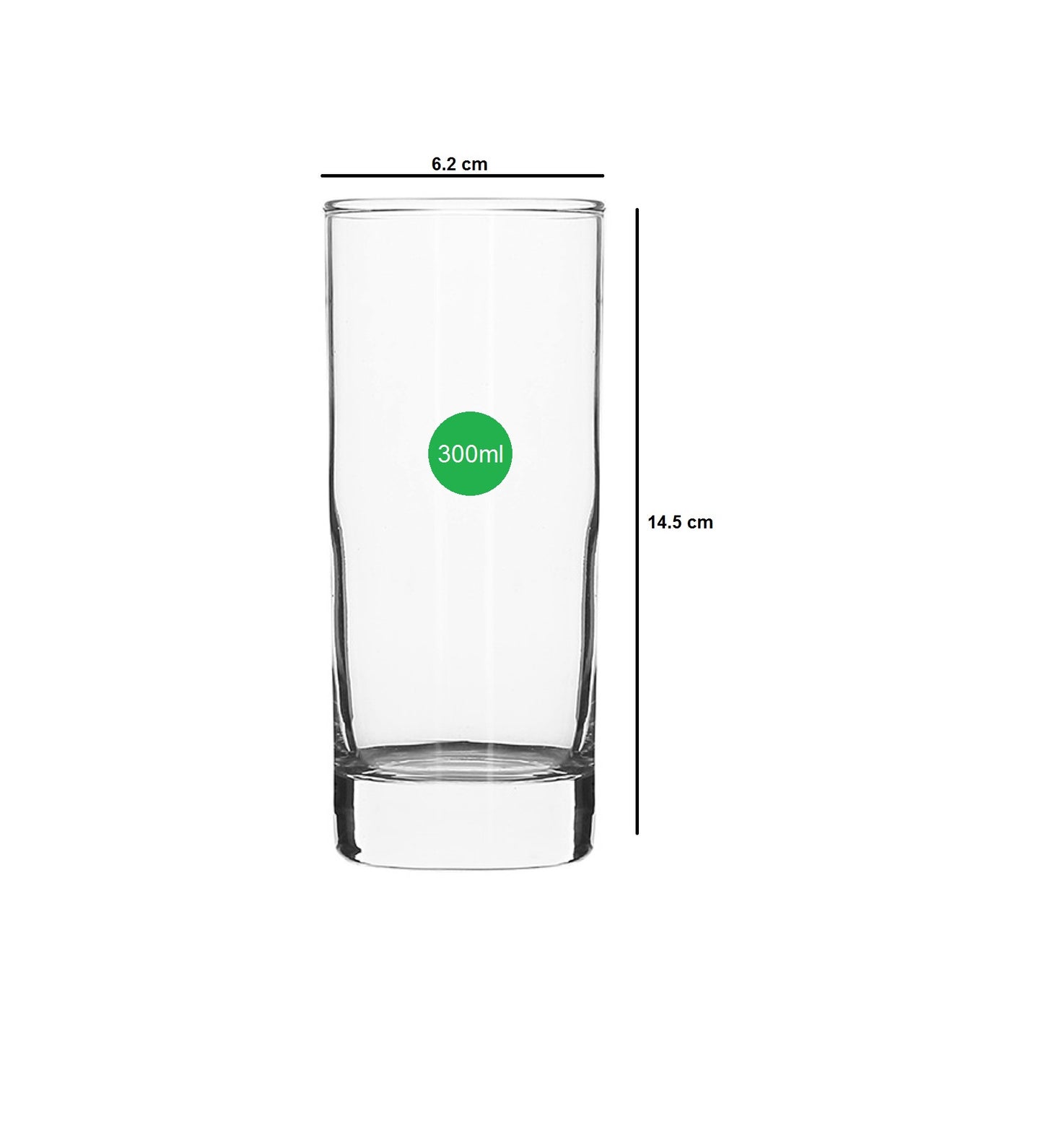 Smartserve Highball Glass Set of 6, 300ml, Gift Box