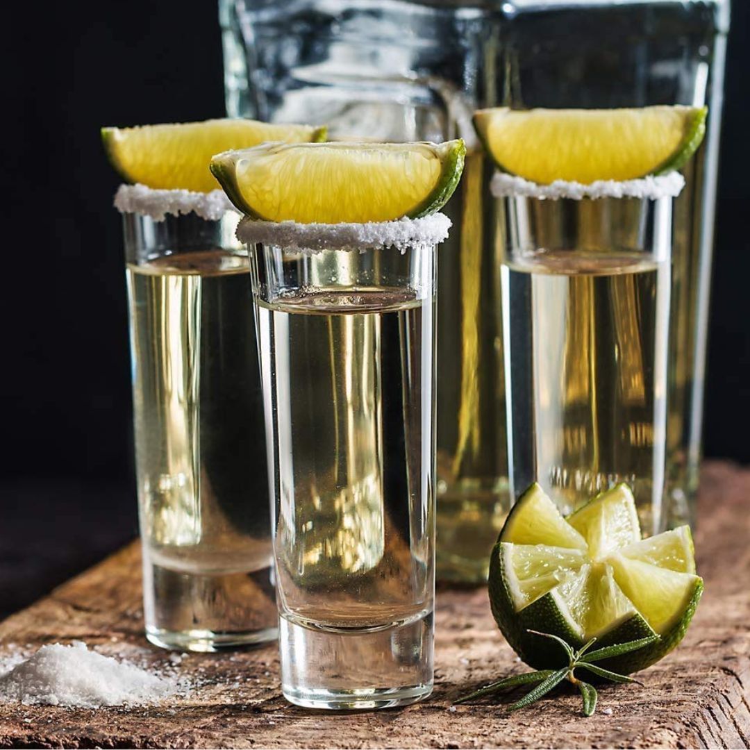 Set of Niki Shot Glasses on a sleek bar surface