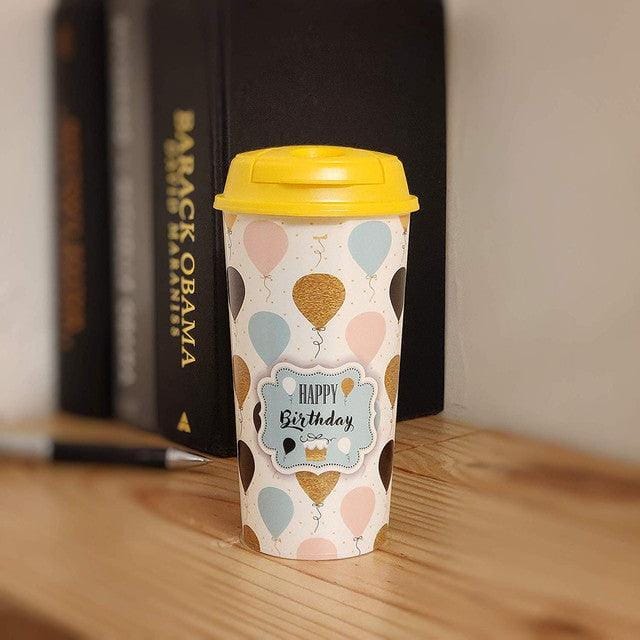 Stallion Designer Tumbler With Lid Multicolour - 475 ml - HAPPY BIRTHDAY | Chirpy Cups Sippers