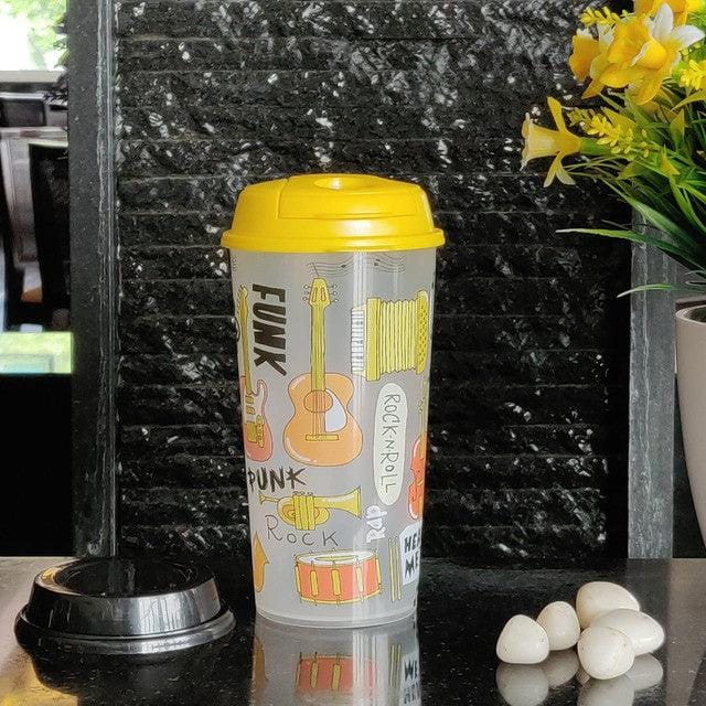 Stallion Designer Tumbler With Lid Multicolour - 475 ml - ROCK N ROLL | Chirpy Cups Sippers