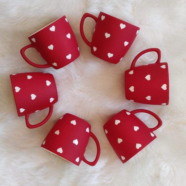 Stallion Barware Polycarbonate Unbreakable Tea Cups (Dipped in Love , 150 ml) - Set of 6 | Tea Cups