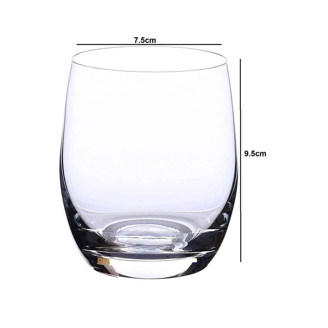 Dimensions of an Expertly crafted premium crystal whiskey glass