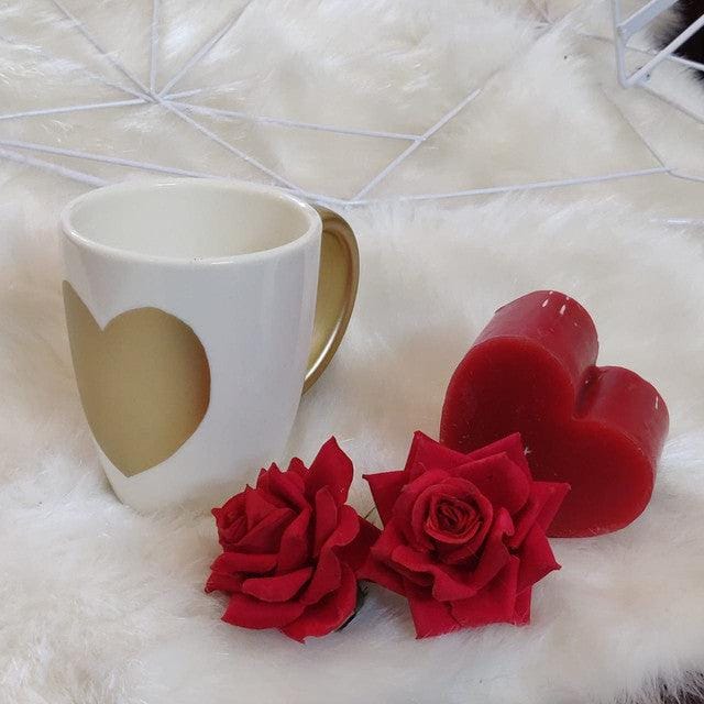 Stallion Barware Polycarbonate Unbreakable Coffee Mugs (Golden Heart , 300 ml) - Set of 1 | Coffe Mug