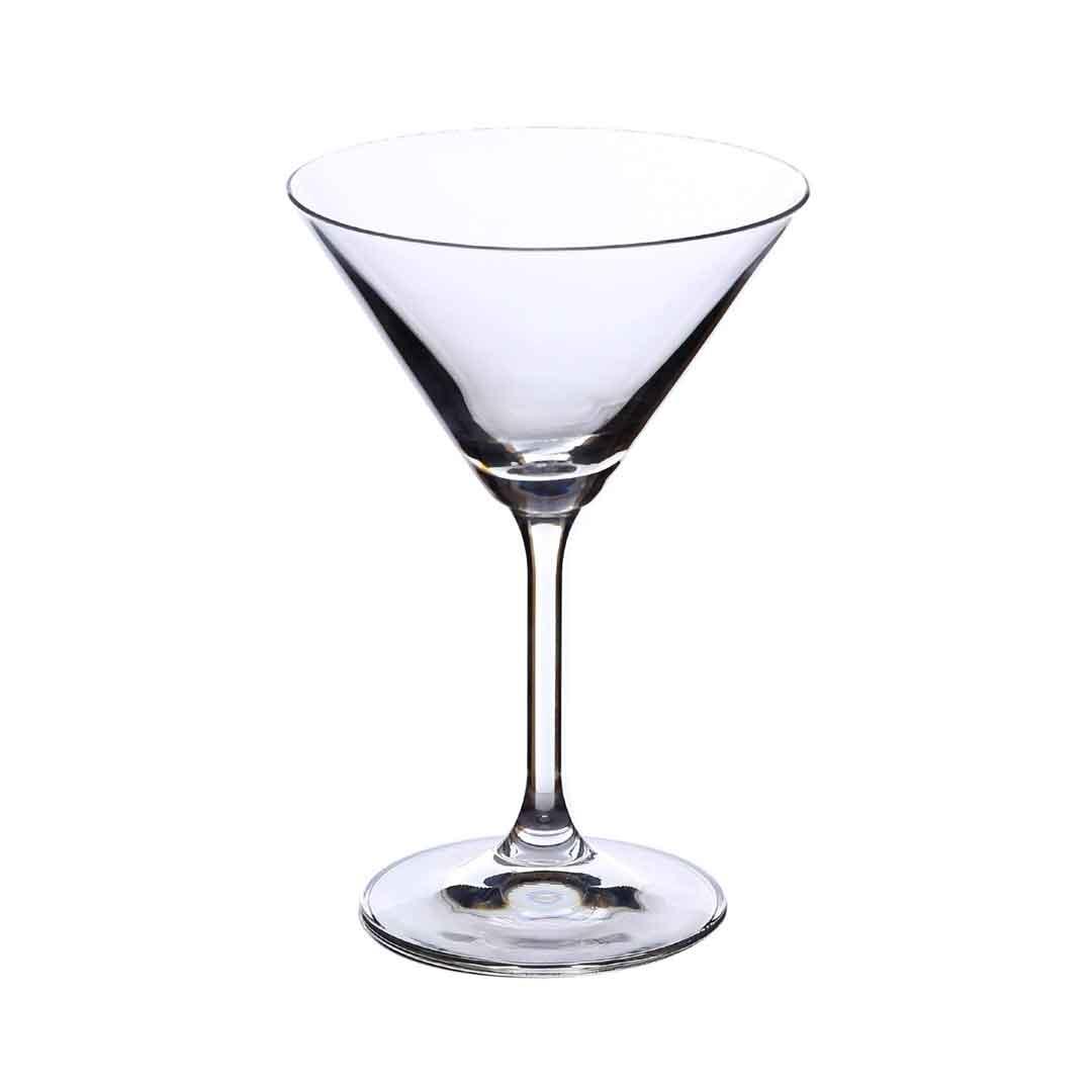 Bohemia Crystal Lara Martini Glass Set, 210ml, Set of 6pcs, Transparent, Non Lead Crystal Glass | Martini Glass