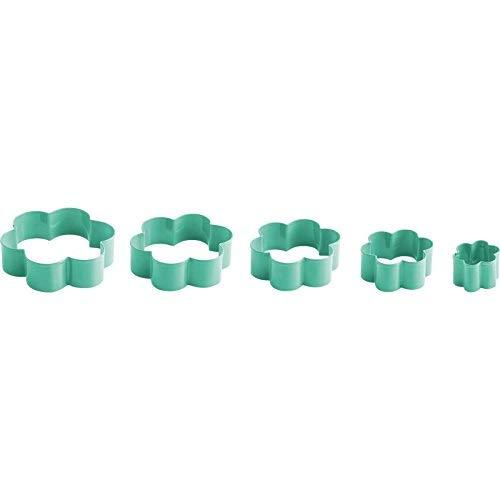 Trudeau Stainless Steel Flower Cookie Cutter Set, Set of 5, Green | Kitchen Tools