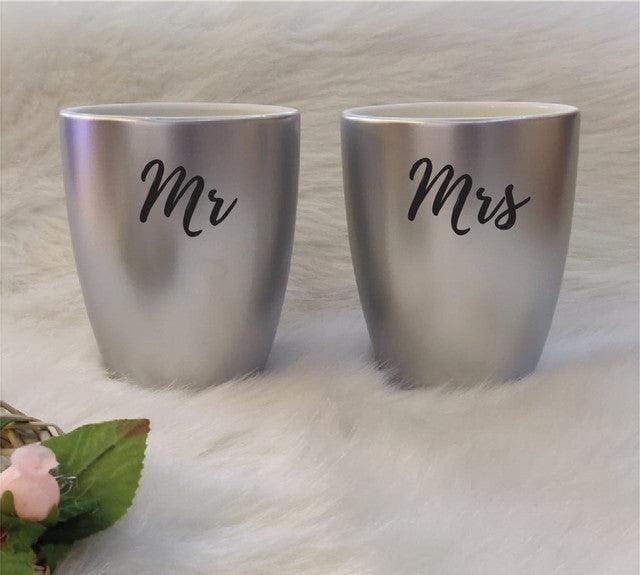 Stallion Barware Polycarbonate Unbreakable Coffee Mugs (Silver SoulMates , 300 ml) - Set of 2 | Coffe Mug