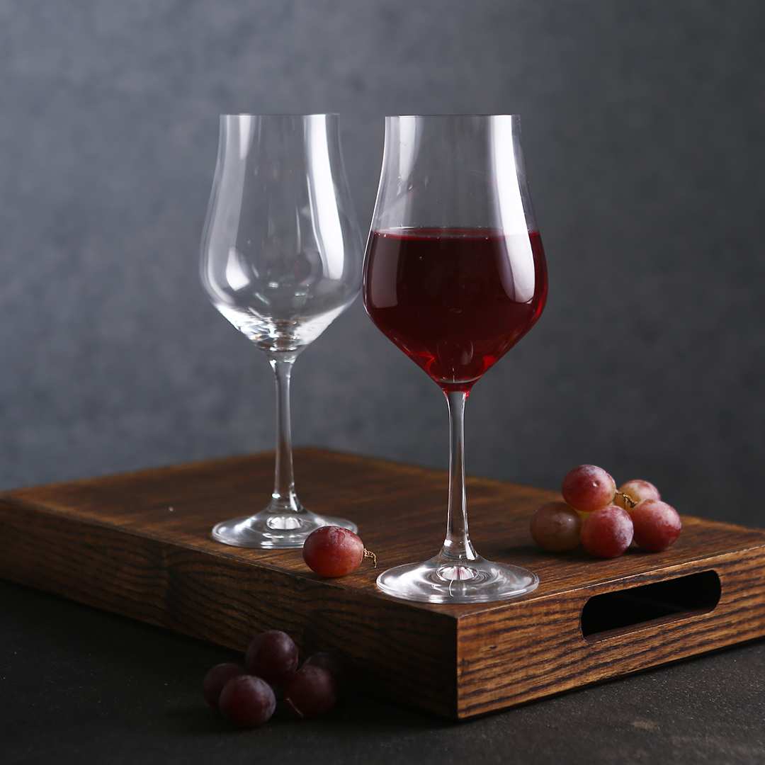 Elegant tulip design wine glass enhancing wine aromas