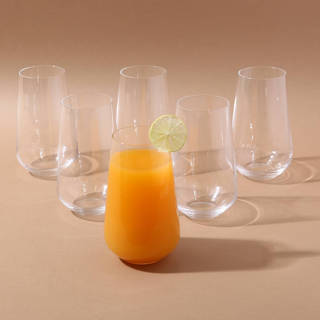 Premium water glass set crafted from crystal