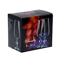 Beer Glass Set - Bohemia Crystal Claudia 280 ML Set of 6 | Beer Glass
