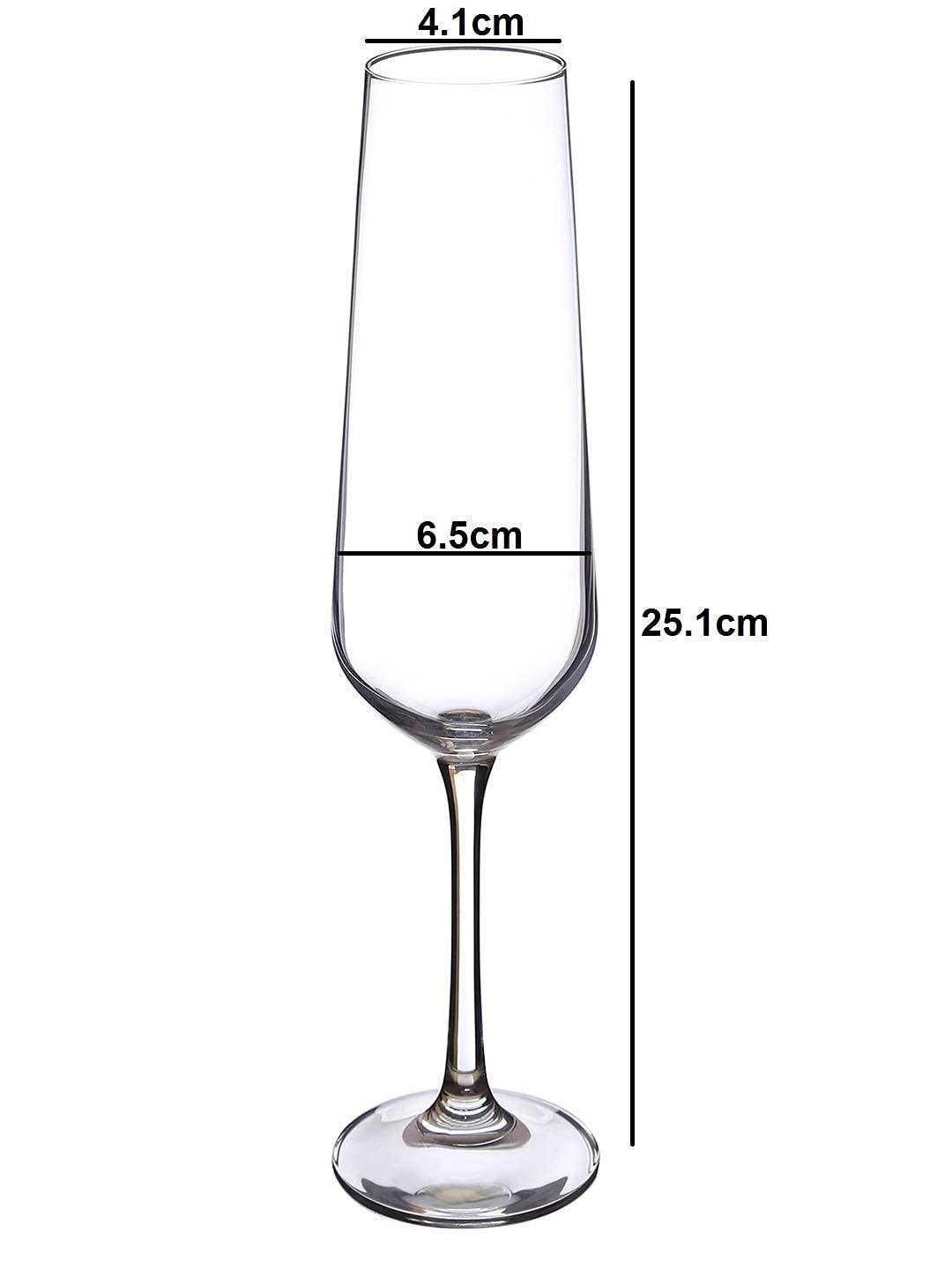 Dimensions of Luxurious champagne glass for special moments