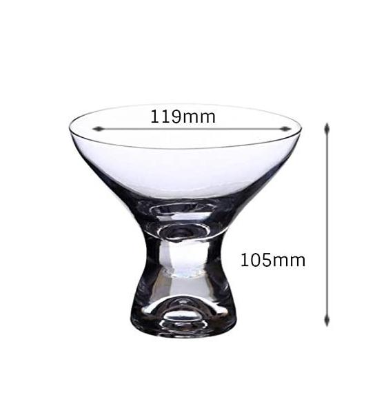 Bohemia Crystal Samba Ice Cream Cup Set, 330ml, Set of 6pcs, Transparent, Non Lead Crystal Glass | Ice Cream Cup