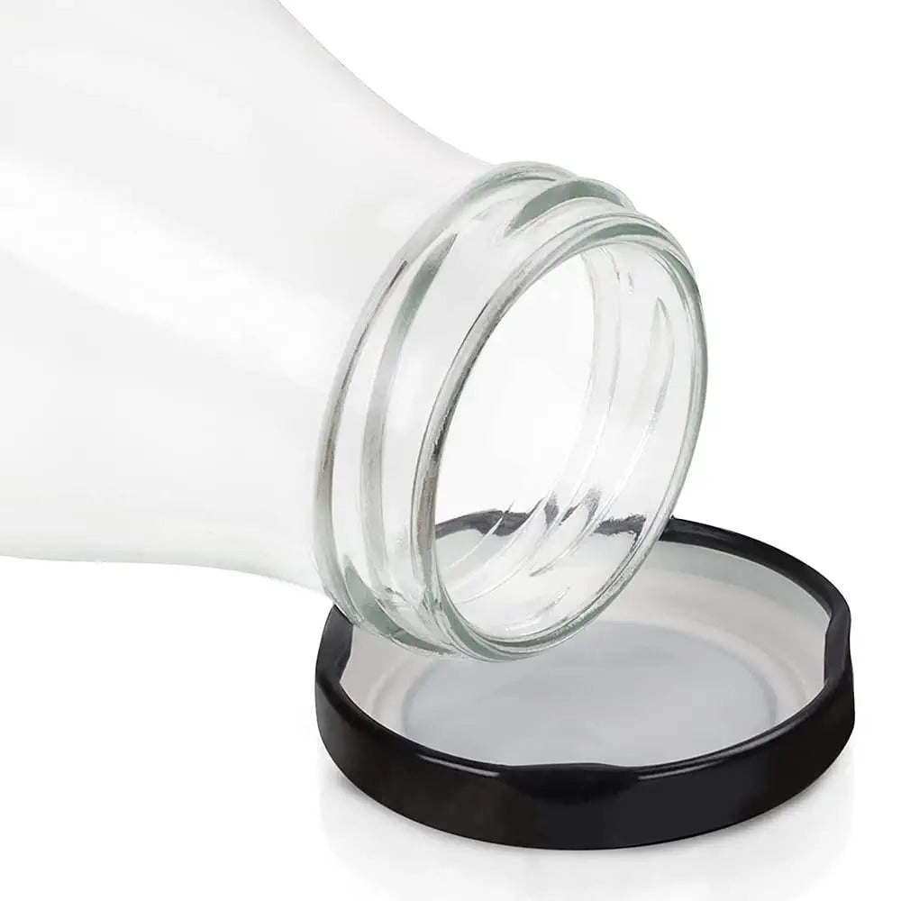 Smartserve Glass Bottle Set (Transparent,500ml) - Set of 6
