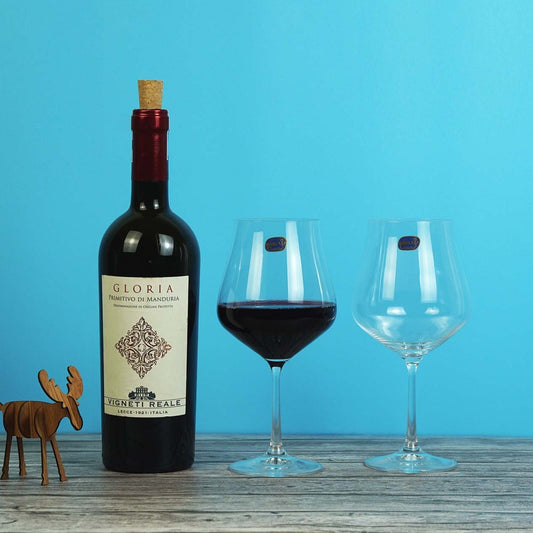 High-quality lead-free crystal tulip-shaped wine glass