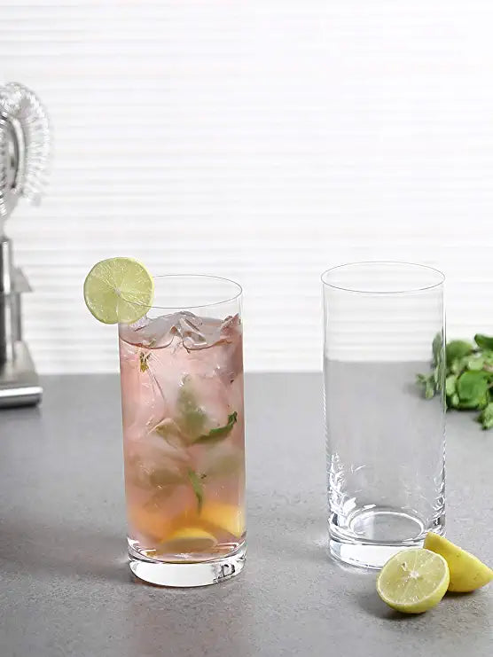 Bohemia Crystal Barline Tall Highball Cocktail/Mocktail/Beer/Vodka Glass Set, 480ml, Set of 6