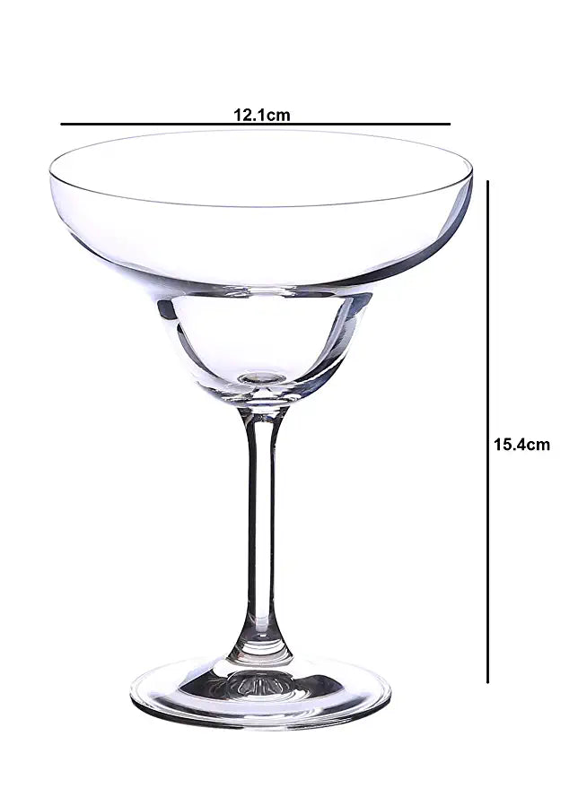 Bohemia Crystal Bar Cocktail/Martini/Margarita Glass Set, 350ml, Set of 6