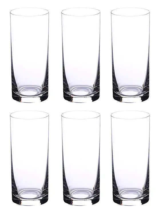 Bohemia Crystal Barline Tall Highball Cocktail/Mocktail/Beer/Vodka Glass Set, 480ml, Set of 6