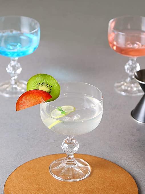 Bohemia Crystal Claudia Ice Cream Cup Set, 200ml, Set of 6pcs, Transparent, Non Lead Crystal Glass | Ice Cream Cup