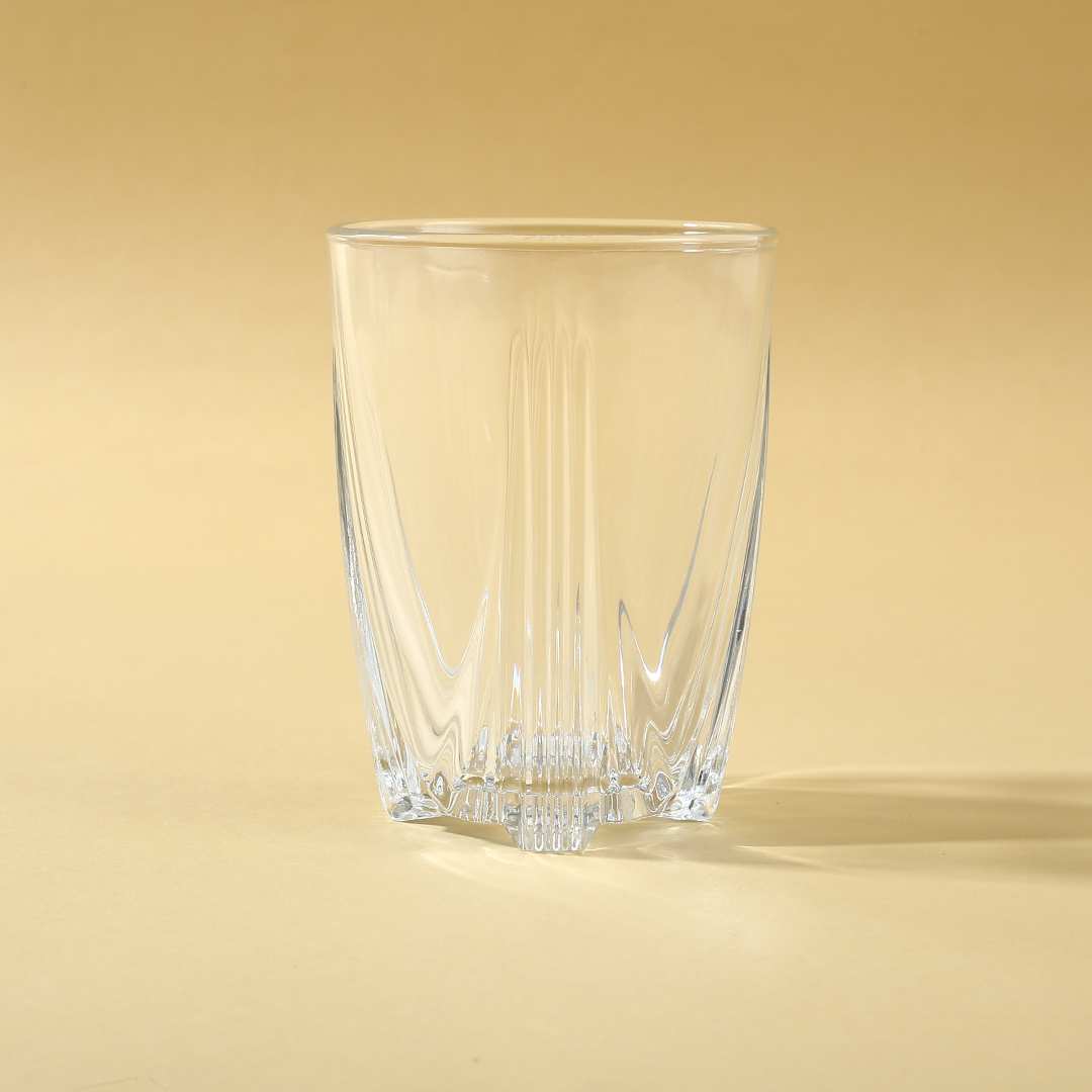 Close-up of Mont Blanc glass, showcasing smooth rim and clarity.