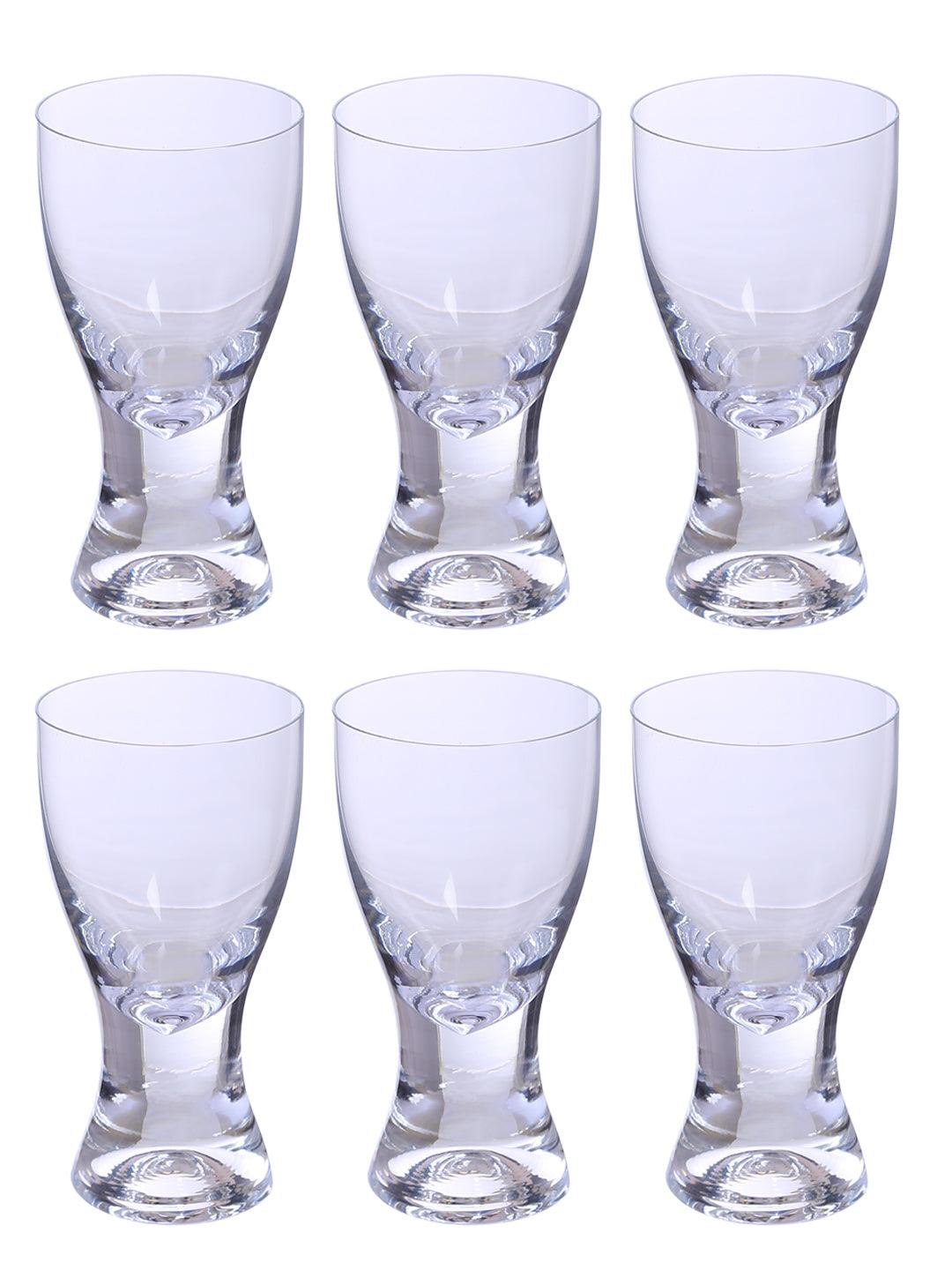 Bohemia Crystal Samba Water & Juice Drinking Glass Set, 200 ML, Set of 6pcs | Water & Juice Glass