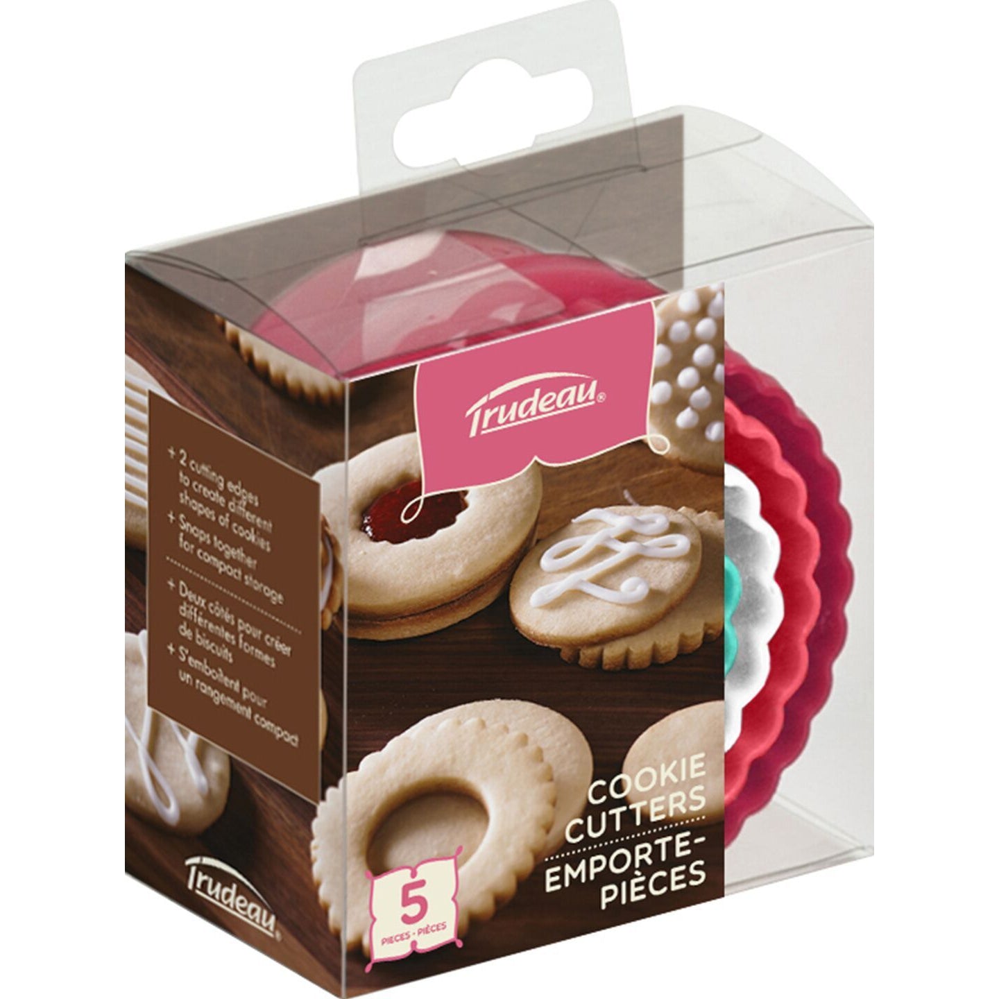 Trudeau Polypropylene Cookie Cutter Set, Set of 5, Multicolour |