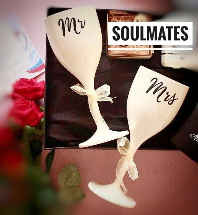 STALLION BARWARE Unbreakable Food-Safe Polycarbonate Sparky 170 ml, Pristine White SoulMates | Wine Glasses