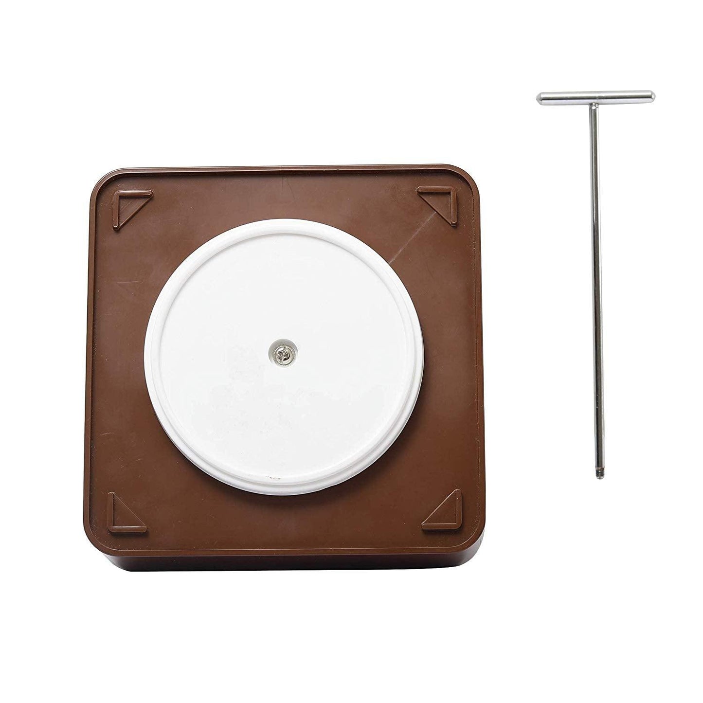 JVS Revolving Organiser Treo Jars Walnut, 310 ml , Multicolour, 4 jars-1 stand-1 handle | Jars & Containers