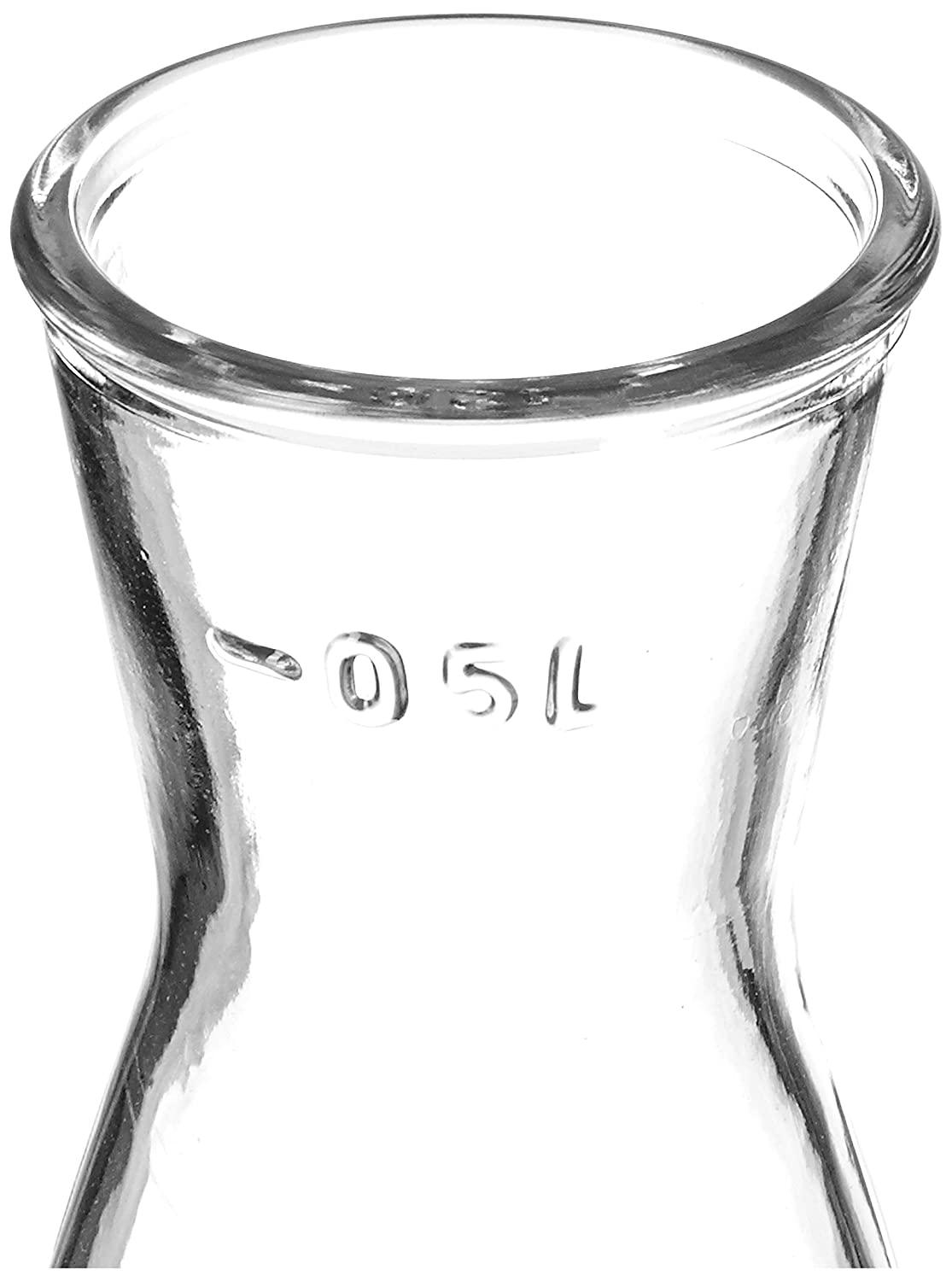 Uniglass Ossa Bar Carafe/Pitcher/Milk/Water/Juice/Tea/Whiskey/Rum/Cocktail/Wine Decanter Glass, 500ml, Transparent | Decanter