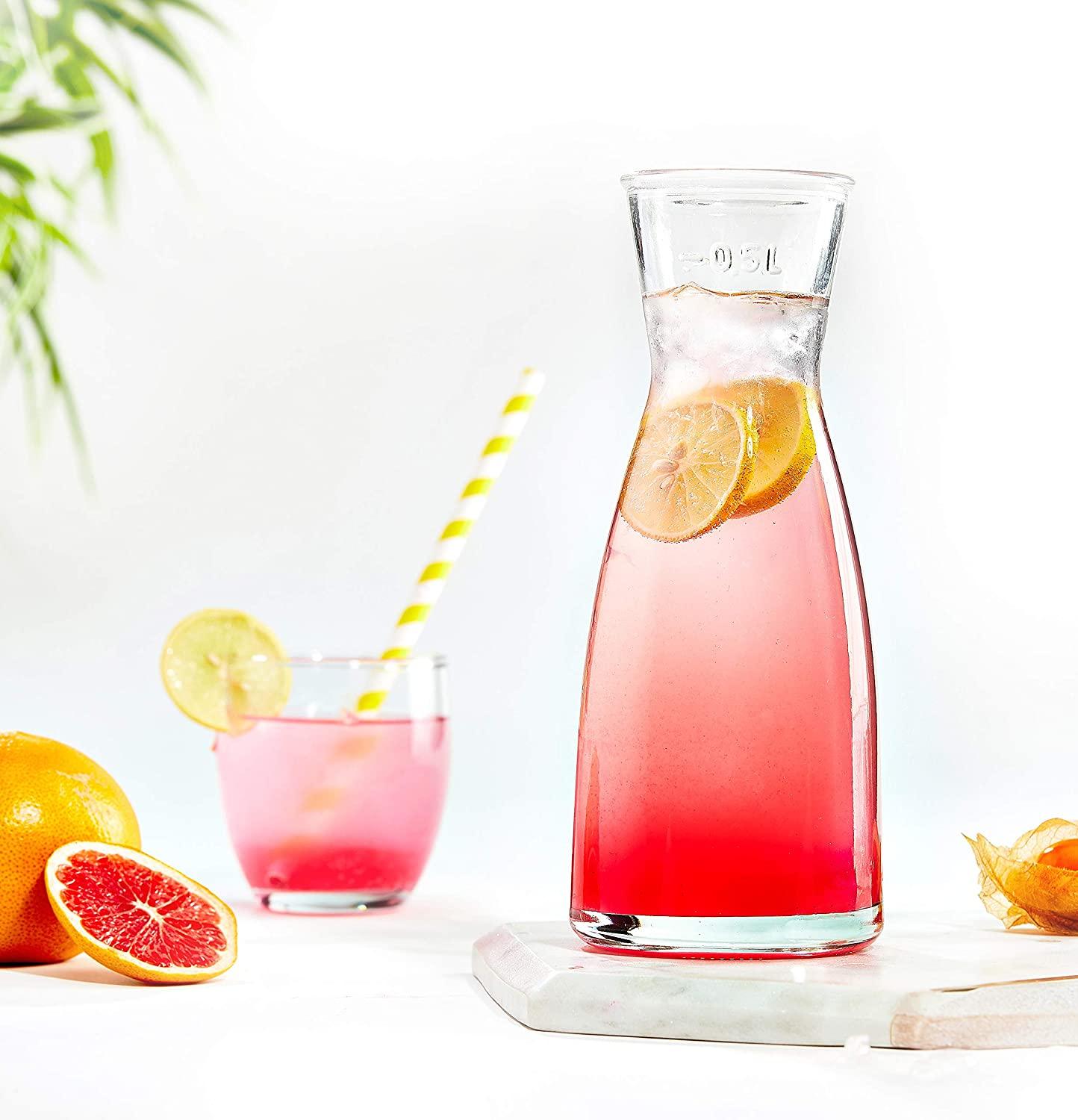 Uniglass Ossa Bar Carafe/Pitcher/Milk/Water/Juice/Tea/Whiskey/Rum/Cocktail/Wine Decanter Glass, 500ml, Transparent | Decanter